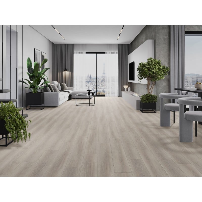 Mexen Wilson Probe von SPC-Vinylpaneelen 6,5 mm, IXPE-Unterlage 1,5 mm, 4 V-Fuge, Eiche - F1058-S
