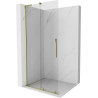 Mexen Velar L Duschwand verschiebbar Walk-in 90 x 200 cm, transparent 8 mm, gold - 871-090-003-03-50