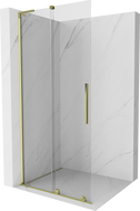 Mexen Velar L Schiebedusche Walk-in 120 x 200 cm, transparent 8 mm, gold - 871-120-003-03-50