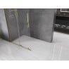 Mexen Velar L Duschwand Schiebetür Walk-in 100 x 200 cm, transparent 8 mm, gold - 871-100-003-03-50