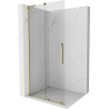 Mexen Velar L Gleitschirm-Duschwand Walk-in 110 x 200 cm, transparent 8 mm, gold - 871-110-003-03-50
