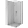 Mexen Velar L Duo Duschkabine, Schiebetür 80 x 80 cm, transparent, Chrom - 871-080-080-02-03-01