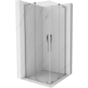 Mexen Velar L Duo Duschkabine, schiebbar 90 x 90 cm, transparent, Chrom - 871-090-090-02-03-01