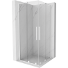 Mexen Velar L Duo Duschkabine Schiebetür 90 x 90 cm, transparent, weiß - 871-090-090-02-03-20
