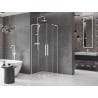 Mexen Velar L Duo Schiebeduschkabine 80 x 80 cm, transparent, weiß - 871-080-080-02-03-20
