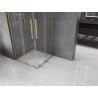 Mexen Velar L Duo Duschkabine verschiebbar 80 x 80 cm, transparent, gebürstet Gold - 871-080-080-02-03-55