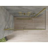 Mexen Omega Schiebeduschkabine 140 x 80 cm, transparent, gold - 825-140-080-50-00