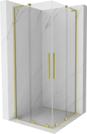 Mexen Velar L Duo Schiebeduschkabine 90 x 90 cm, transparent, gold gebürstet - 871-090-090-02-03-55