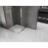 Mexen Velar L Duo, Schiebeduschkabine 100 x 100 cm, transparent, gebürstetes Gold - 871-100-100-02-03-55