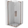 Mexen Velar L Duo Schiebeduschkabine 90 x 90 cm, transparent, Roségold - 871-090-090-02-03-60