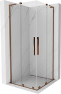 Mexen Velar L Duo Schiebeduschkabine 90 x 90 cm, transparent, Roségold - 871-090-090-02-03-60