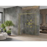 Mexen Omega 140 x 70 cm Schiebeduschkabine, transparent, gold - 825-140-070-50-00