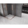 Mexen Velar L Duo Duschkabine verschiebbar 80 x 80 cm, transparent, gebürstetes Kupfer - 871-080-080-02-03-65