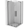 Mexen Velar L Duo Duschkabine, Schiebetür 80 x 80 cm, transparent, gun grau gebürstet - 871-080-080-02-03-66
