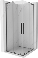 Mexen Velar L Duo Duschkabine, Schiebetür 80 x 80 cm, transparent, gun grau gebürstet - 871-080-080-02-03-66