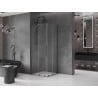 Mexen Velar L Duo Duschkabine, Schiebetür 80 x 80 cm, transparent, gun grau gebürstet - 871-080-080-02-03-66