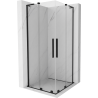 Mexen Velar L Duo Duschkabine schiebbar 90 x 90 cm, transparent, schwarz - 871-090-090-02-03-70