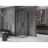 Mexen Velar L Duo Duschkabine schiebbar 80 x 80 cm, transparent, schwarz - 871-080-080-02-03-70