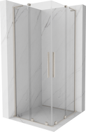 Mexen Velar L Duo Schiebeduschkabine 100 x 100 cm, transparent, gebürstetes Nickel - 871-100-100-02-03-97