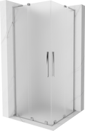 Mexen Velar L Duo Schiebeduschkabine 100 x 100 cm, satiniert, Chrom - 871-100-100-02-33-01