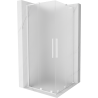 Mexen Velar L Duo Duschkabine, Schiebetür 90 x 90 cm, matt, weiß - 871-090-090-02-33-20