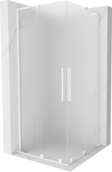 Mexen Velar L Duo Duschkabine, Schiebetür 90 x 90 cm, matt, weiß - 871-090-090-02-33-20