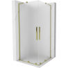 Mexen Velar L Duo Schiebeduschkabine 80 x 80 cm, matt, gold - 871-080-080-02-33-50