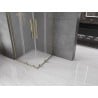 Mexen Velar L Duo Schiebeduschkabine 100 x 100 cm, Milchglas, Gold - 871-100-100-02-33-50