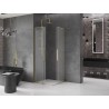 Mexen Velar L Duo Schiebetür-Duschkabine 90 x 90 cm, mattiert, gold - 871-090-090-02-33-50