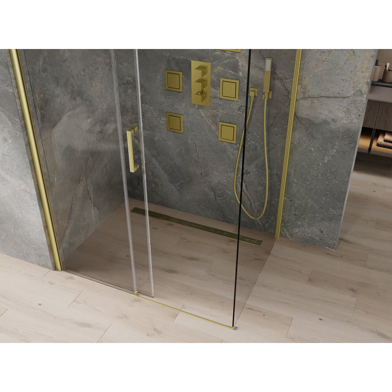 Mexen Omega Schiebeduschkabine 110 x 100 cm, transparent, golden - 825-110-100-50-00