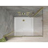 Mexen Omega Schiebedusche 100 x 70 cm, transparent, gold + Flat Duschwanne - 825-100-070-50-00-4010