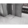 Mexen Velar L Duo Duschkabine Schiebetür 90 x 90 cm, Frost, gebürstetes Nickel - 871-090-090-02-33-97