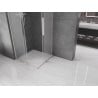 Mexen Velar L Duo Schiebeduschkabine 100 x 100 cm, matt, gebürsteter Nickel - 871-100-100-02-33-97