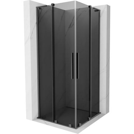 Mexen Velar L Duo Schiebeduschkabine 90 x 90 cm, grafit, Gun Metal - 871-090-090-02-43-95