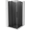 Mexen Velar L Duo Schiebeduschkabine 90 x 90 cm, grafit, Gun Metal - 871-090-090-02-43-95