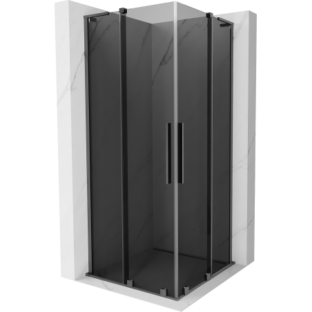 Mexen Velar L Duo Schiebeduschkabine 100 x 100 cm, Graphit, Gun Metal - 871-100-100-02-43-95