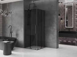 Mexen Velar L Duo Schiebeduschkabine 100 x 100 cm, Graphit, Gun Metal - 871-100-100-02-43-95