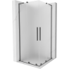 Mexen Velar L Duo Schiebeduschkabine 100 x 100 cm, Frost, Gun Metal - 871-100-100-02-33-95