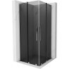 Mexen Velar L Duo Duschkabine schiebbar 90 x 90 cm, Grafit, Chrom - 871-090-090-02-43-01