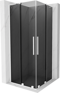 Mexen Velar L Duo Duschkabine Schiebetür 80 x 80 cm, grafit, weiß - 871-080-080-02-43-20