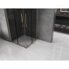 Mexen Velar L Duo Duschkabine verschiebbar 80 x 80 cm, graphit, gold - 871-080-080-02-43-50