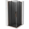 Mexen Velar L Duo Schiebetür-Duschkabine 80 x 80 cm, Grafit, Roségold - 871-080-080-02-43-60