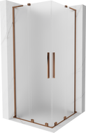 Mexen Velar L Duo Schiebeduschkabine 100 x 100 cm, satiniert, Roségold - 871-100-100-02-33-60