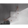 Mexen Velar L Duo Schiebeduschkabine 100 x 100 cm, satiniert, Roségold - 871-100-100-02-33-60