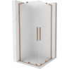 Mexen Velar L Duo Schiebeduschkabine 80 x 80 cm, mattiert, gebürstetes Kupfer - 871-080-080-02-33-65