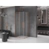 Mexen Velar L Duo Duschkabine, verschiebbar, 90 x 90 cm, satiniert, gebürstetes Kupfer - 871-090-090-02-33-65