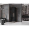 Mexen Velar L Duo Doppelschiebetür Duschkabine 80 x 80 cm, Grafit, Gebürstetes Kupfer - 871-080-080-02-43-65