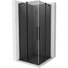 Mexen Velar L Duo Schiebeduschkabine 80 x 80 cm, Graphit, Gebürstetes Gun Gray - 871-080-080-02-43-66