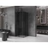 Mexen Velar L Duo Schiebeduschkabine 80 x 80 cm, Graphit, Gebürstetes Gun Gray - 871-080-080-02-43-66