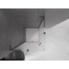 Mexen Velar L Duo Duschkabine schiebbar 100 x 100 cm, satiniert, gebürstet Gun Gray - 871-100-100-02-33-66